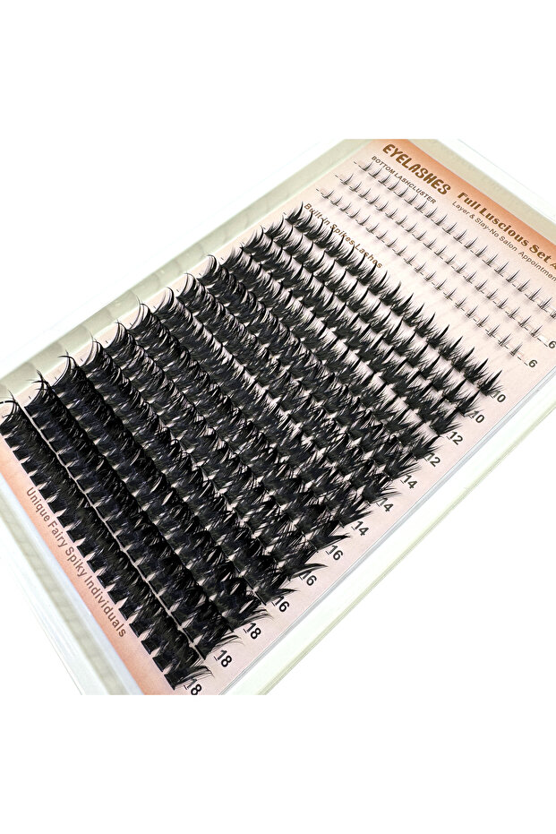 مجموعة رموش MIX D 16 صف ZH27 100D سفلية + رموش مدببة، رموش مانجا خفيفة، وصلات فريدة
