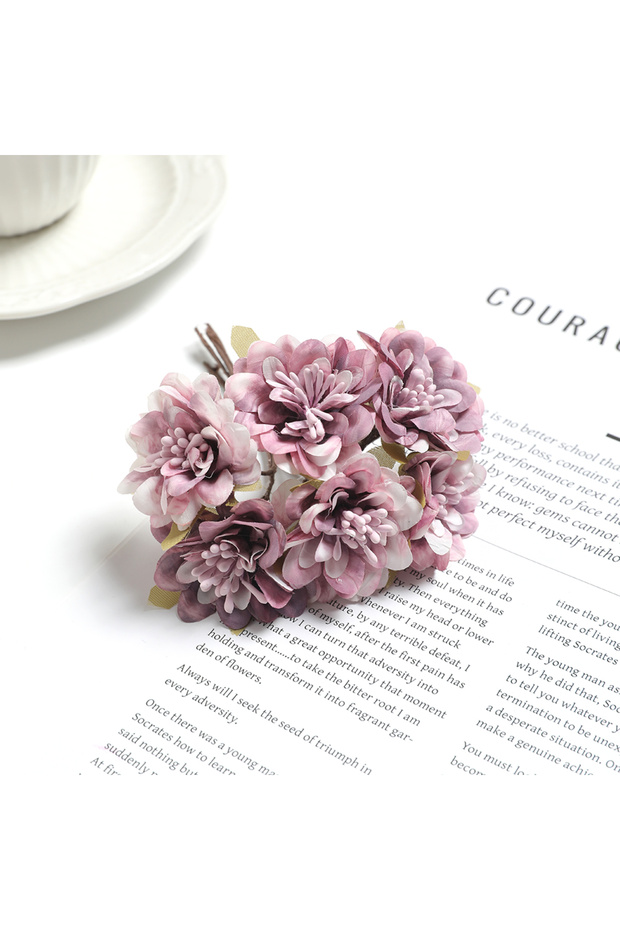 Light Purple 1Pcs 11CM Artificial Flowers Fake Flowers For Home Decor Wedding Marriage Decorations O