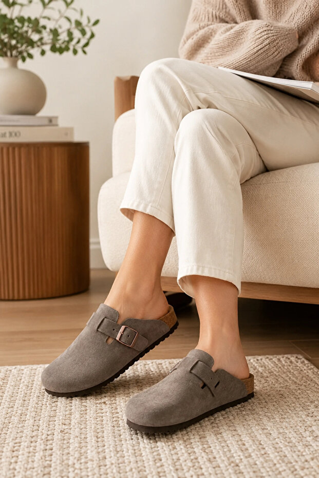 Sabo Slippers Cork Sole Unisex Home Outdoor Comfortable Lightweight Non-Slip Comfortable