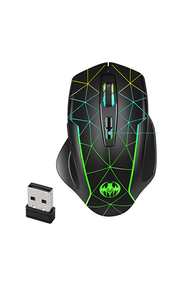 ماوس لاسلكي M30 2.4 جيجا هرتز مع شحن USB مضيء وإضاءة RGB LED، ماوس محمول هادئ للمكتب