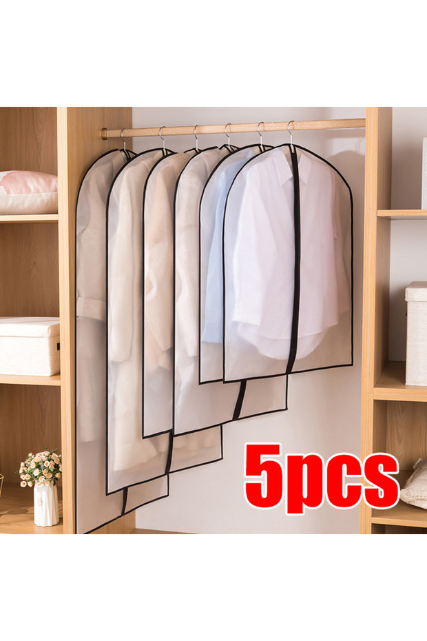 60X100cm black Dust Proof Garment Protector Cover Bag Fully Enclosed Clothes Cover with Zipper Cloth