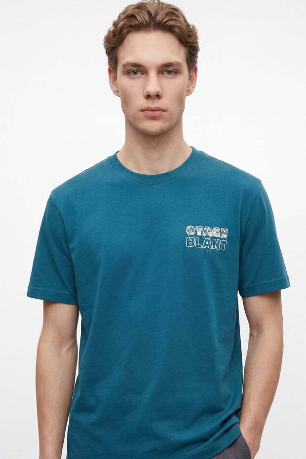 Crew Neck Letter Printed Men's T-Shirt
