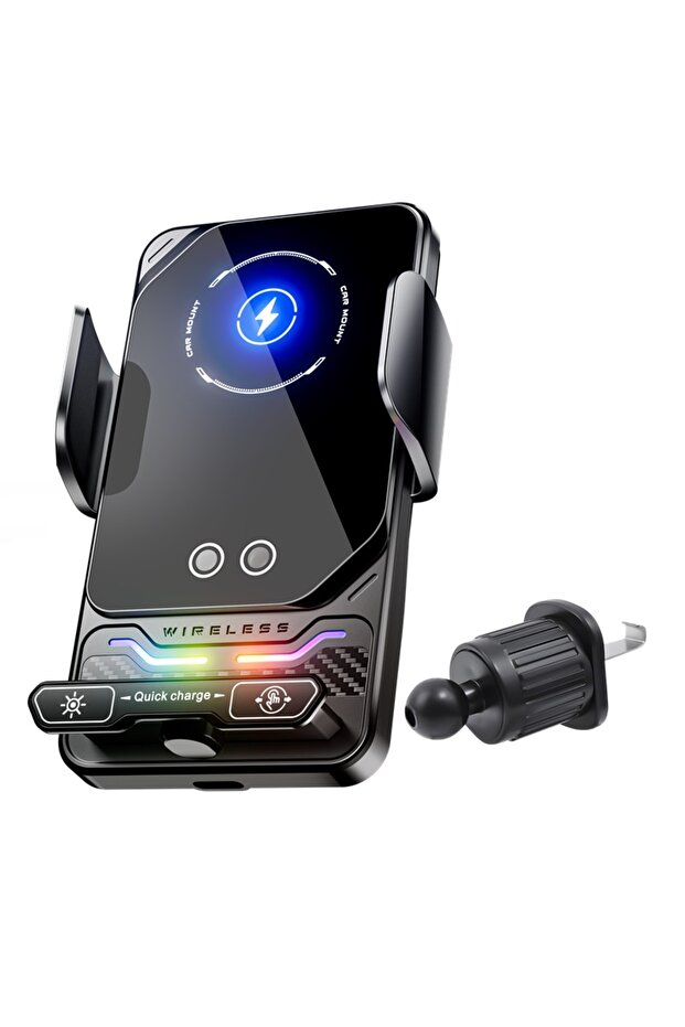 F7S Air Vent 15W Universal Car Wireless Charger Stand Auto Sensing 360 Rotation 66W Magnet Adapter R