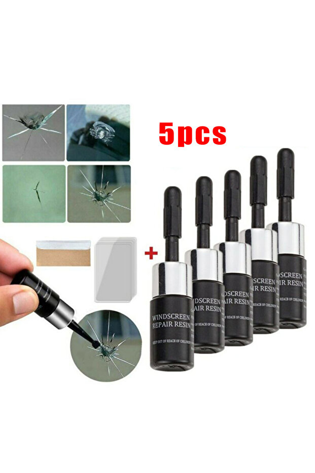 5PCS Automotive Windshield Glass Crack Nano Repair Fluid Car Resin Scratch Crack Restore Fluid Gl...
