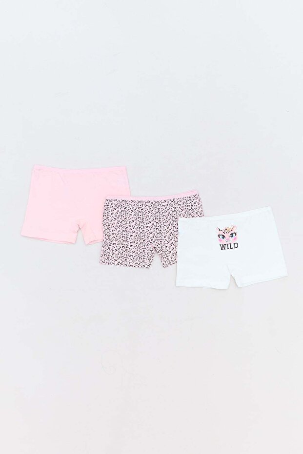 Tiger Printed 3-Piece Girls' Boxers
