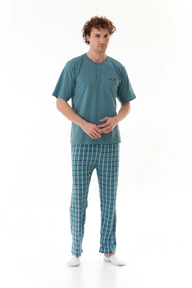 Plaid Patterned Pajama Set