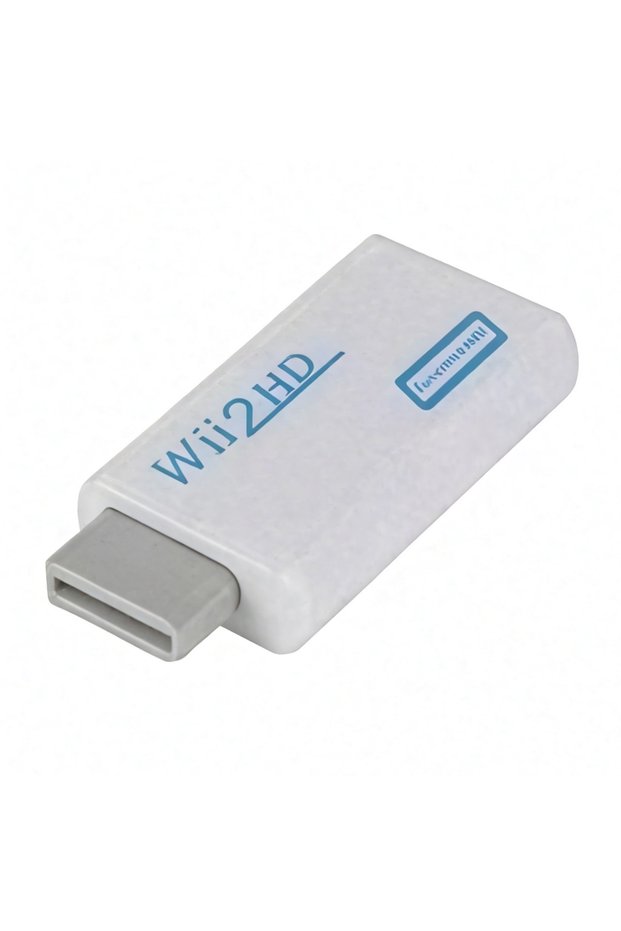 White Wii to HDMI Converter with 3.5mm Audio - Digital Adapter for HDTV/Monitor, 480p to 1080p/720P