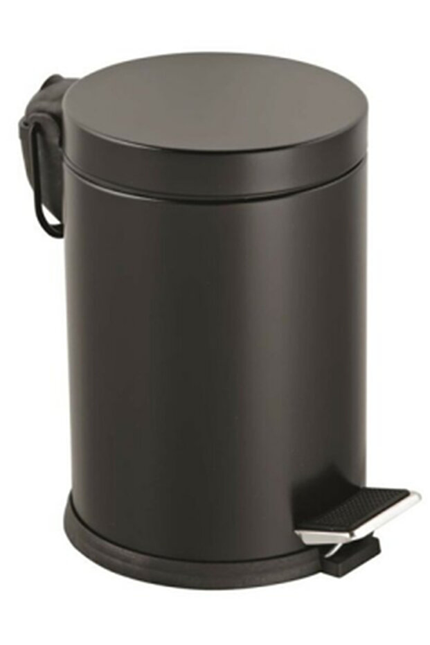 3Lt Black Pedal Metal Trash Bin () Ilkel-Grp9Y84