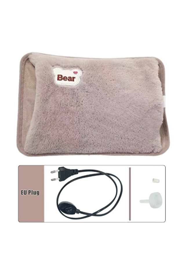 Khaki G3165D Rechargeable Hand Warmer (EU Plug) - Cute Reusable Hot Compress Bag & Hot Water Bottle