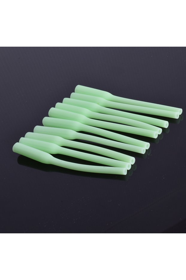Green 10 pcs Fishing Luminous Tube Anti-Entanglement Luminous Tube Anti-Bite Wire Set Protective Sle