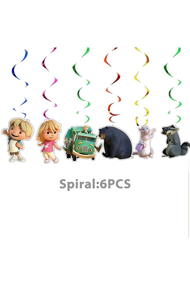 other 6pcs spiral Hank Trash Truck Disposable Birthday Plate Cup Backdrop Tablecloth Balloon Cake To