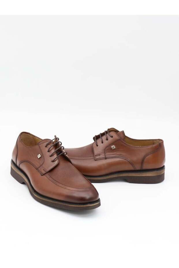 2953 Lace-Up Genuine Leather Eva Sole Men's Shoes Tan