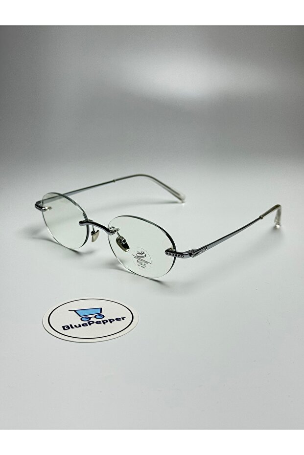 Crystal Blue Light Protected Unisex Glasses Frameless Glass Blueblock 51 Ekartman