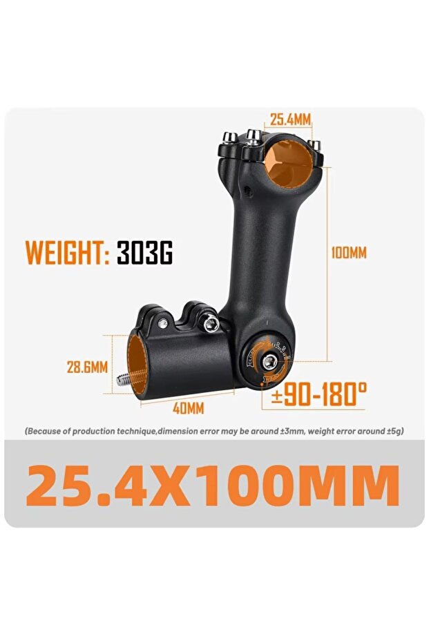 25.4 - 100MM GUSTAVO Mountain Bike Power Bicycle Handlebar Stem 60/80/93/100mm Road MTB Table Rod A