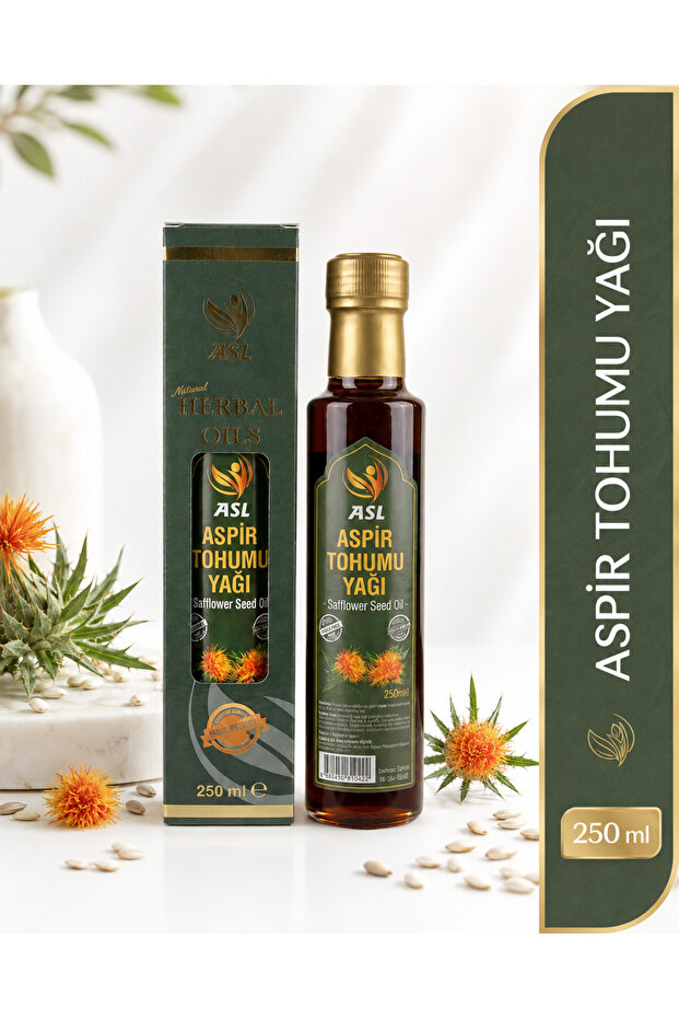 Safflower Oil 250 ml | 100% Cold Pressed | Safflower Seed Oil | Additive-Free | Glass Bottle | Drinkable