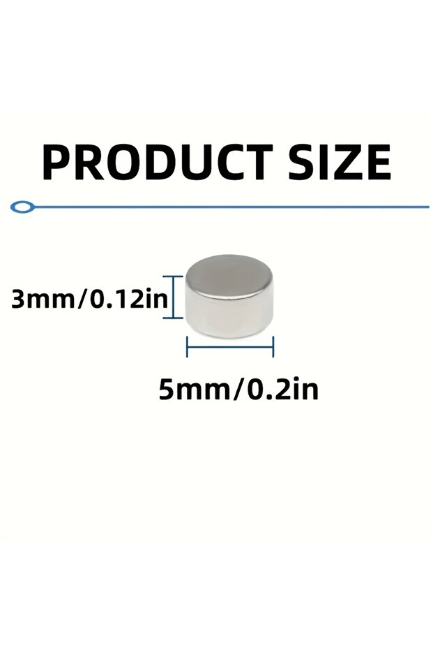 50pcs 5x3mm 20/20/50/100pcs 5x3mm Round Magnets - Magnets for Whiteboard, Fridge & Office