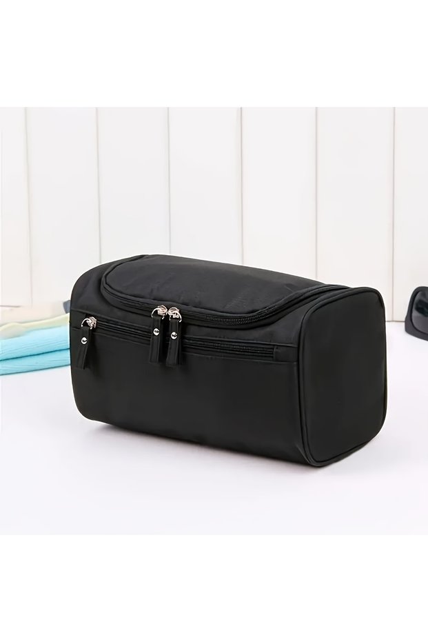black Outdoor Business Trip Men's Portable Travel Toiletry Bag Set, Large-Capacity Cosmetic Bag, Org