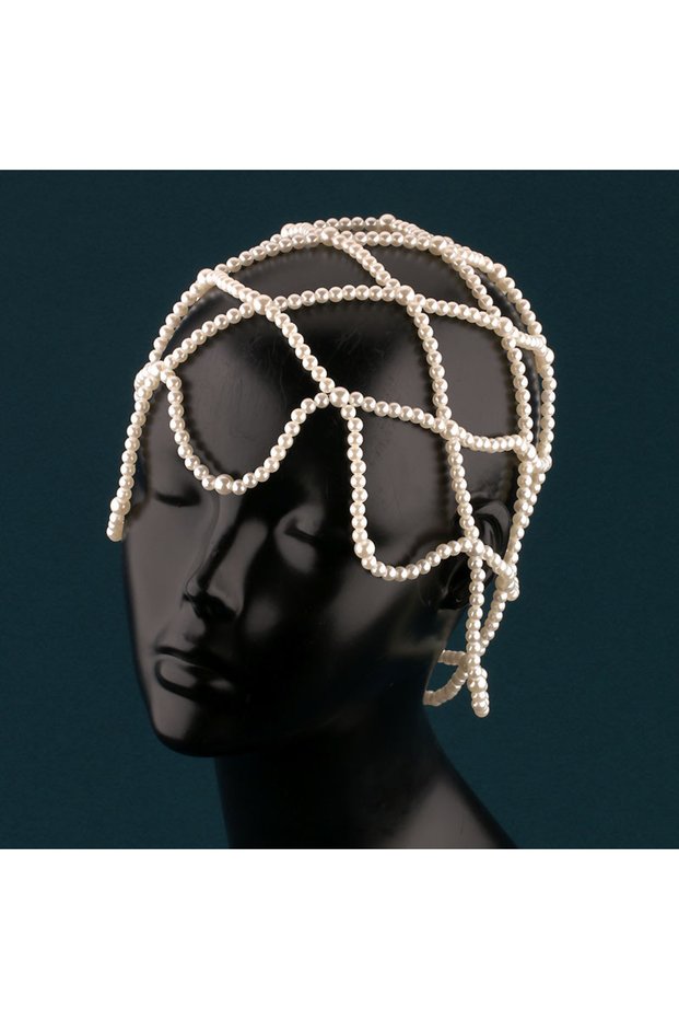 A342 Stylish Pearls Weave Hat Bride and Bridesmaids Headpiece Fashion Wedding for Bride and Bridesma