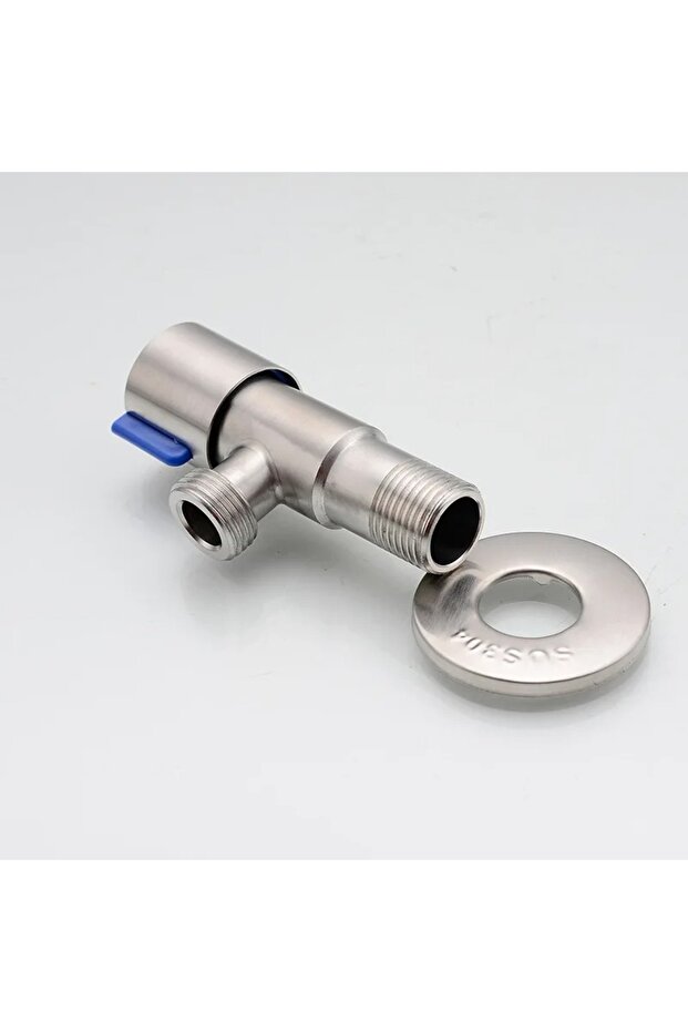 Style 1 blue Stainless Steel Bathroom Quick Opening Triangle Valve Faucet Accessories Two-Way Angle