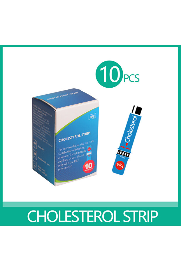 Cholesterol 10PC Medical Multi-Function Meter 3 in1 Cholesterol Uric Acid&Blood Glucose Test kit for