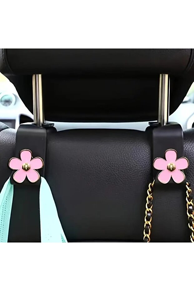 2pcs pink 2pcs Universal Car Seat Headrest Hook For Auto Back Seat Storage Organizer Hanger Holder F