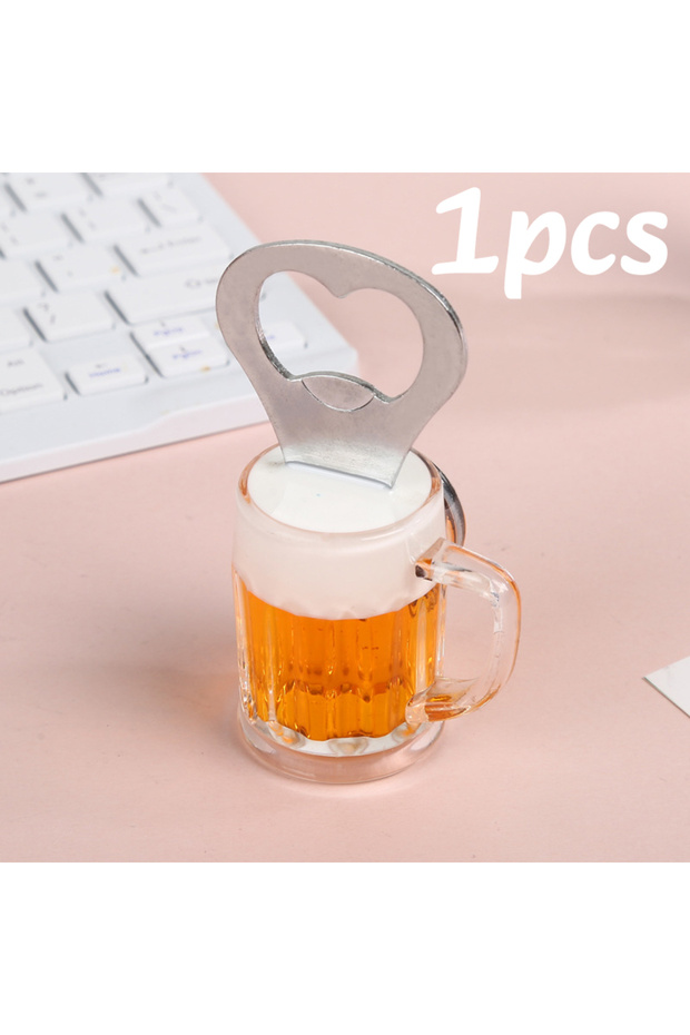 1pc 1-5PC Creative Beer Glass Shaped Soda Bottle Opener Magnetic Hanging Bottle Opener Fridge Magnet