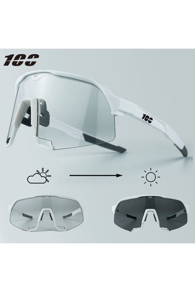 Photochromic glasses Photochromic Cycling Sunglasses Professional Road Bike Riding Glasses for Men B