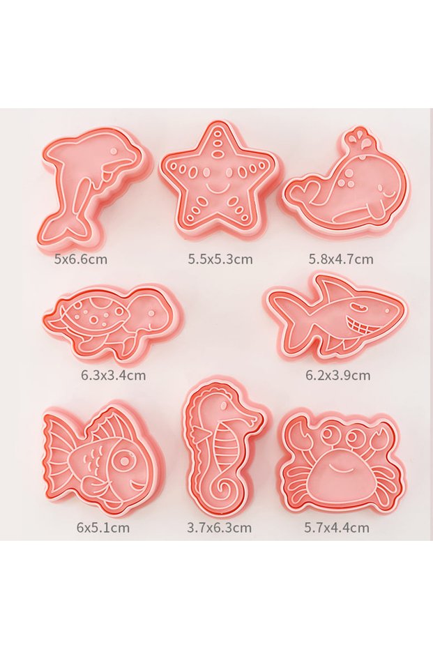 8pcs Sea animals 8Pcs Jungle Safari Cookie Cutter Biscuit Baking Mold Dinosaur Dog Cat Bear Foreset