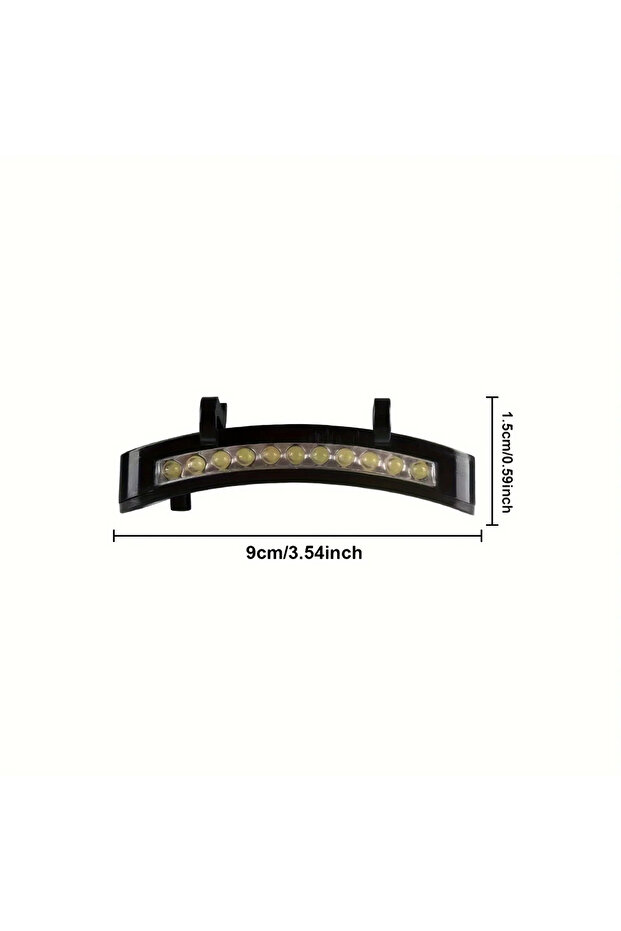 Black Outdoor LED Hat Clip Light Super Bright Headlamp Clip on Cap Hat Torch for Fishing Camping Hun