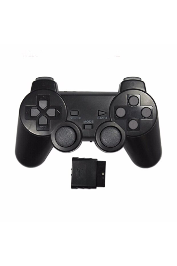 وحدة تحكم لاسلكية سوداء 2.4 جيجا هرتز مع عصا تحكم مزدوجة الاهتزاز لوحدة تحكم PS2 Joypad USB PC Game Co