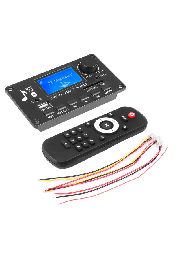 لوحة فك تشفير KEBIDU بلوتوث MP3 WMA، مشغل MP3 لاسلكي، مشغل صوت للسيارة بجهد 12 فولت تيار مستمر - 1