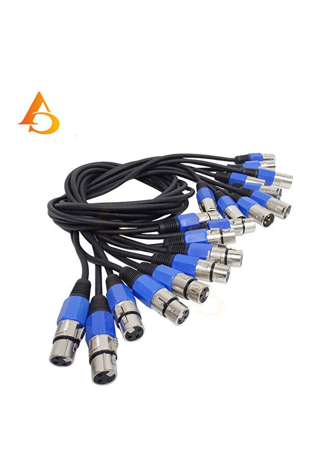 3m blue metal head 10Pcs/lots 3-PIN DMX Cable 1M/2M/3M Led Par Light Connection Cable DMX Signal Lin