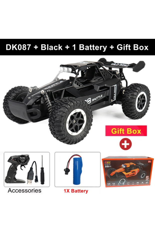 DK087 Black 1B Box Oike Remote Control Car RC Drift Racing Vehicle Off Road Alloy 2.4G Radio High-Sp