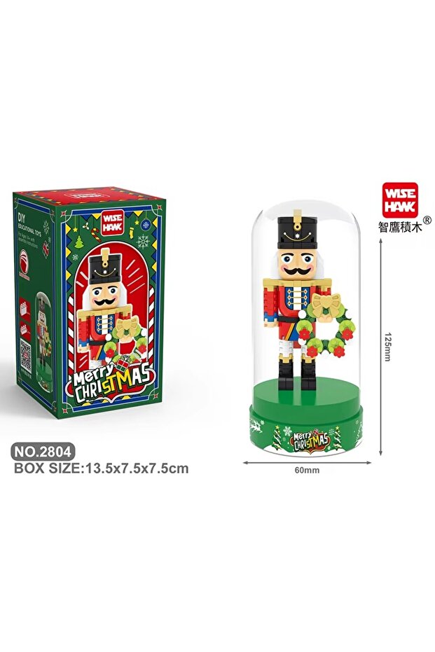 2804 with box Retro Soldier Shaped Creative Miniature Building Block Model Christmas Home Ornament D