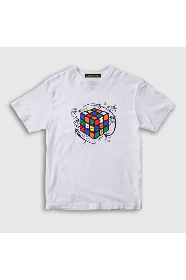 تي شيرت أبيض للأطفال من الجنسين Solving Rubiks Cube Rubik Kupu340608تي تي