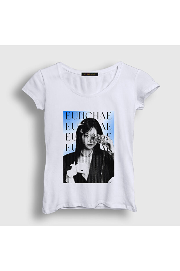 Women's White Cassettes Hong Eunchae Le Sserafim T-Shirt 601993Tt