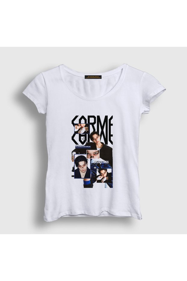 Women's White Karma Bang Chan Bangchan Stray Kids T-Shirt 607083Tt