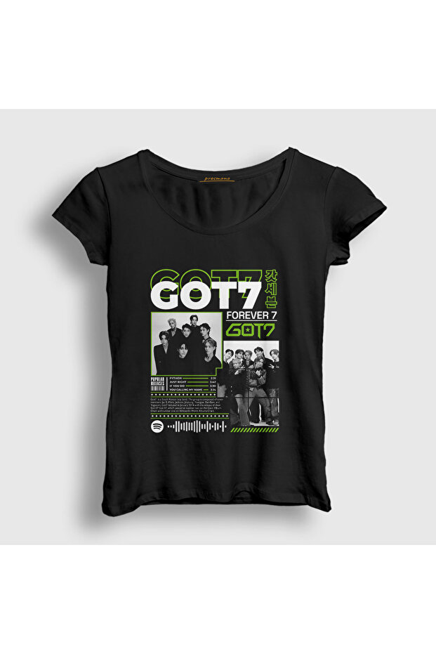 Women's Black Forever Pop Got7 T-Shirt 597061Tt