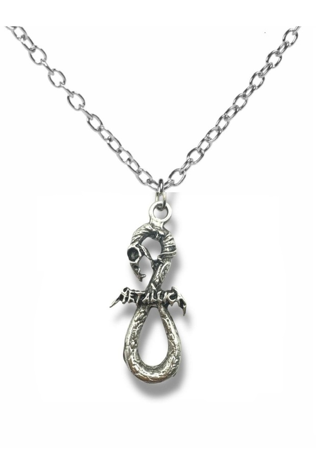 Metallica Snake Pit Silver Color Unisex Necklace – Rock and Metal Music Jewelry