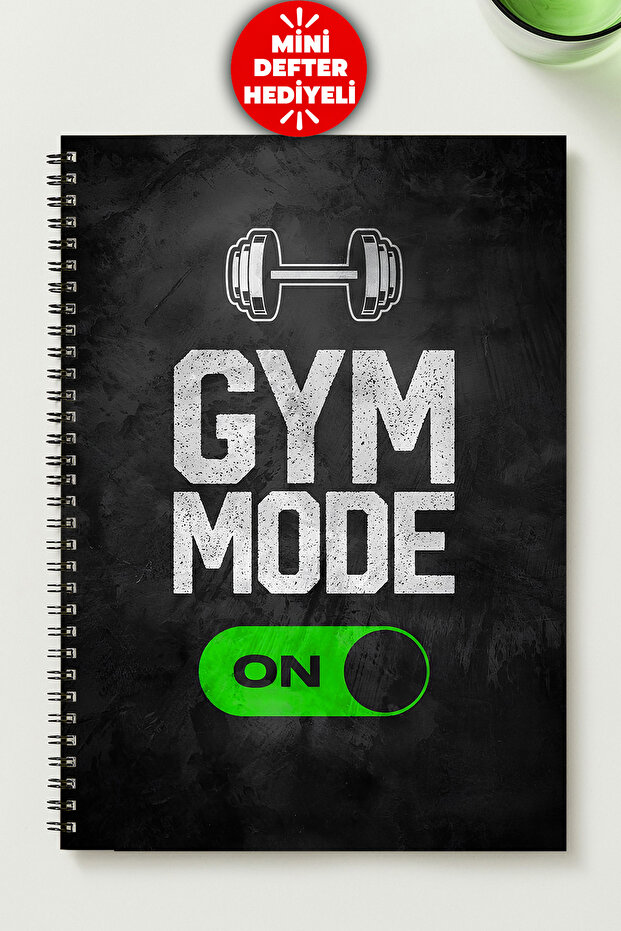 دفتر ملاحظات GYM MODE A5 بغلاف معدني حلزوني من الورق المقوى غير المبطن، دفتر ملاحظات GYM MODE