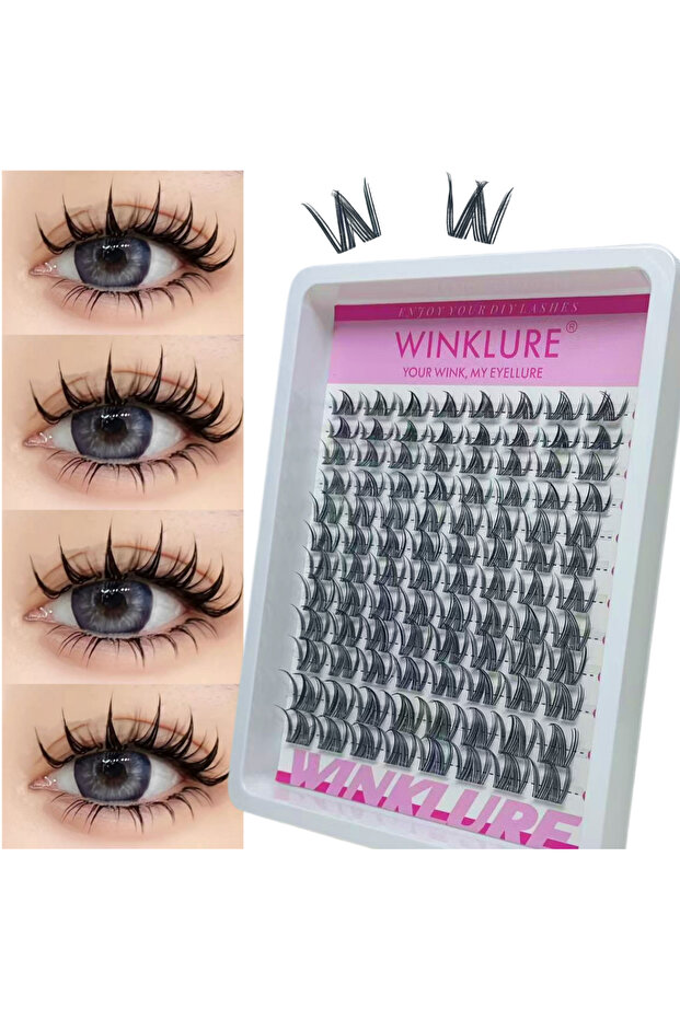 MIX Sweet Cat WINKLURE 32 Rows Segmented Eyelash Book Soft Cosplay False Eyelashes Clusters Mixed Se