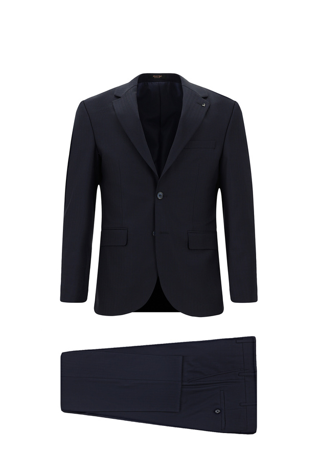 7 Drop Slim Fit Slim Fit Striped Wool Piece Suit