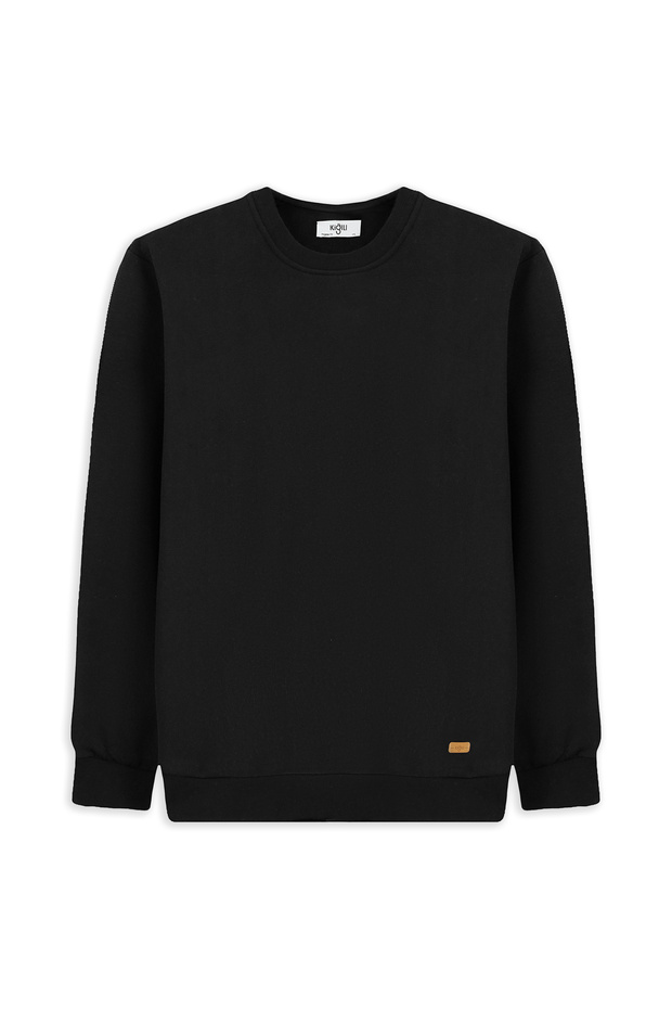 Crew Neck Regular Fit Cotton Basic Sweatshirt