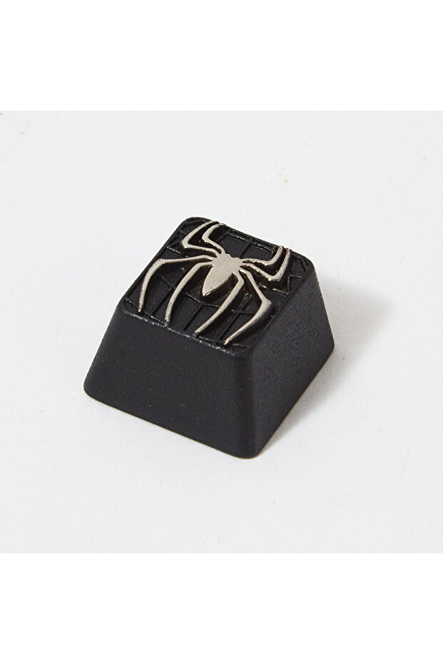 black 3D Spider Emblem Metal Keycap Zinc Alloy Artisan Red Black MX Switch Custom Profile Mechanical