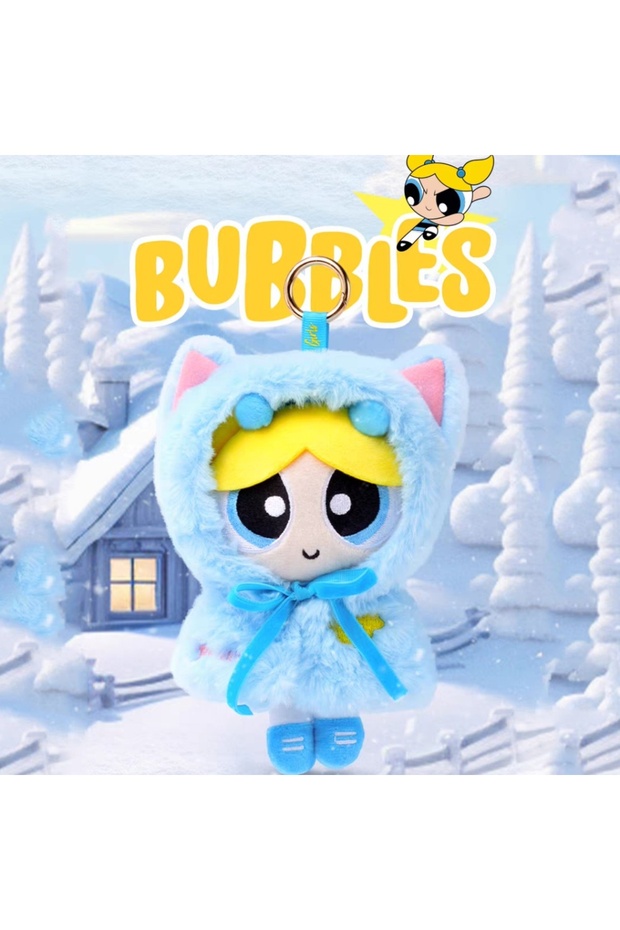 B Genuine Powerpuff Girls Plush Cape Doll Kawayii Blossom Bubbles Buttercup Cartoon Backpack Decora.