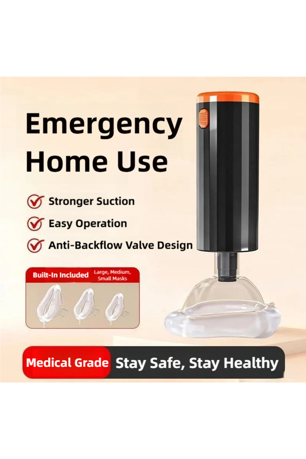 black TINSOL Heimlich Anti-Choking Device, Anti-Asphyxiation Foreign Object Auxiliary First Aid Devi