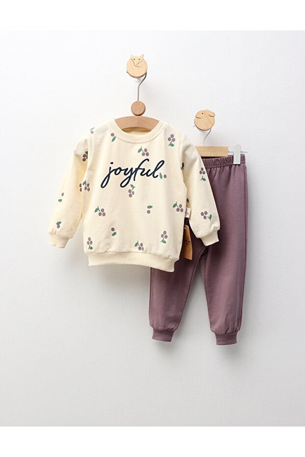 Compleu Joyful, model crem-mov - 1