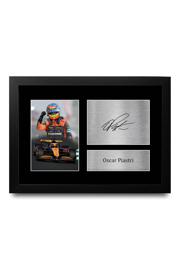 Oscar Piastri McLaren Formula 1 Signed Autograph Photo F1 Racing Memorabilia – Framed