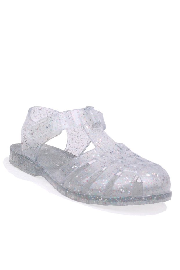 S10329 Clasıca Crystal White Daily Girl's Shoes Sandals
