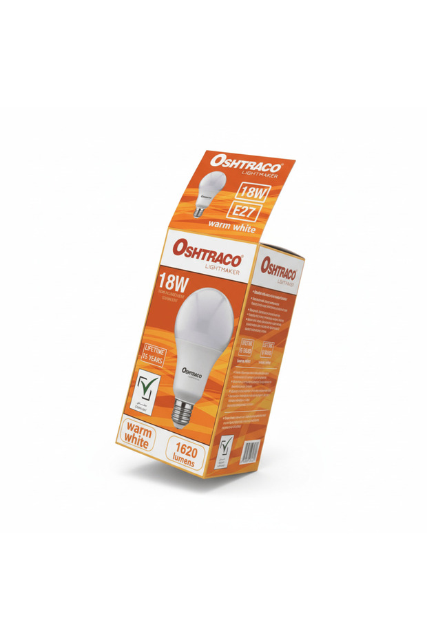E 27 LED Bulb 18 W, Warm White